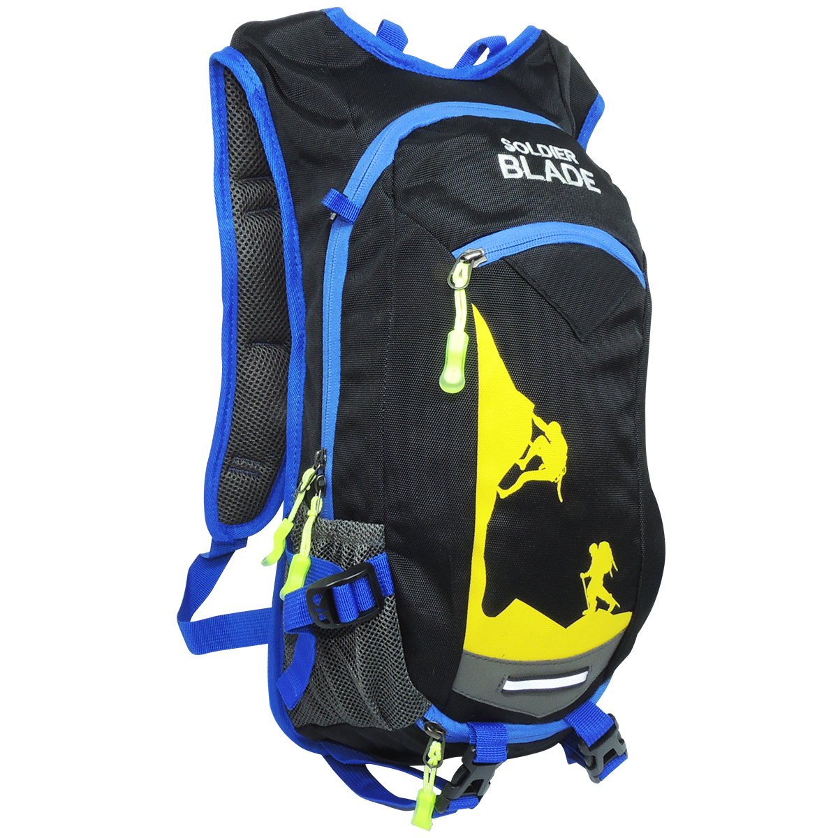 MOCHILA HIDRATAÇÃO SOLDIER BLADE PTO/AZUL